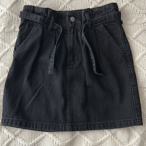 Hollister Black Denim Tie Skirt - Picture 1 of 4